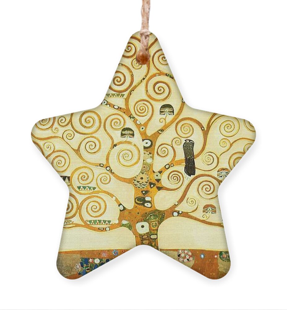 Gustav Klimt Ornament featuring the painting The Tree Of Life by Gustav Klimt