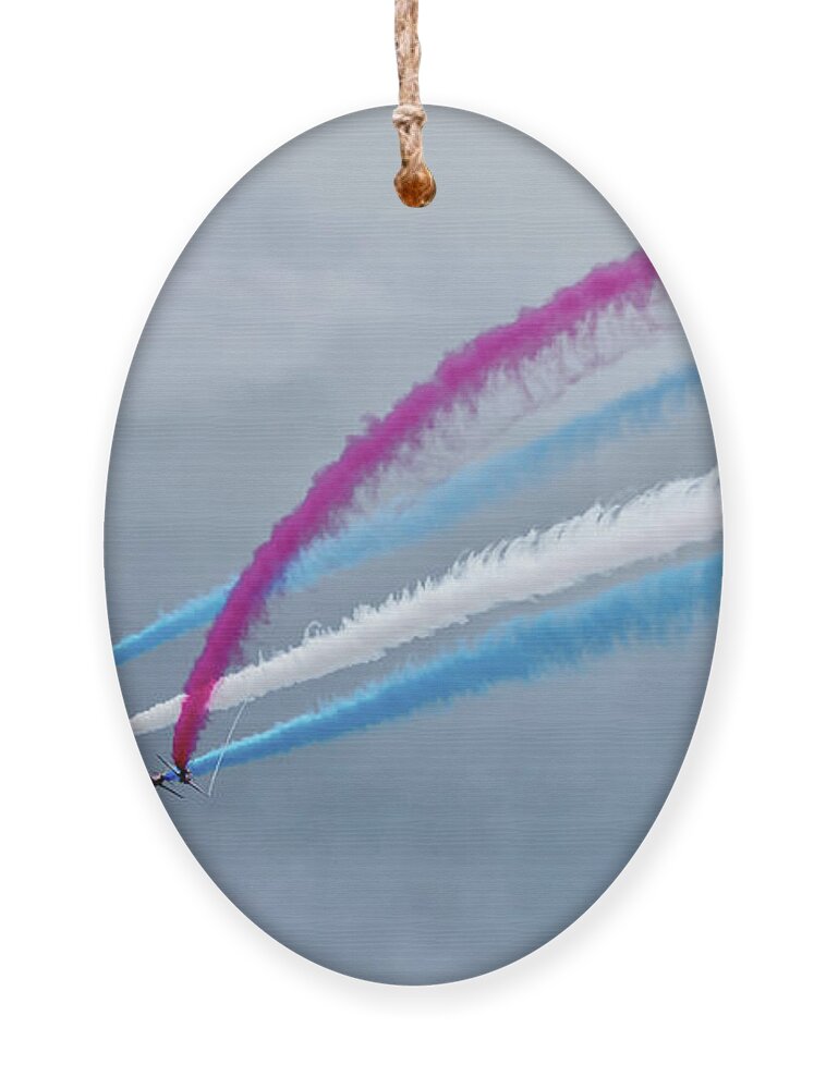 The Red Arrows Ornament featuring the digital art The Twister by Airpower Art