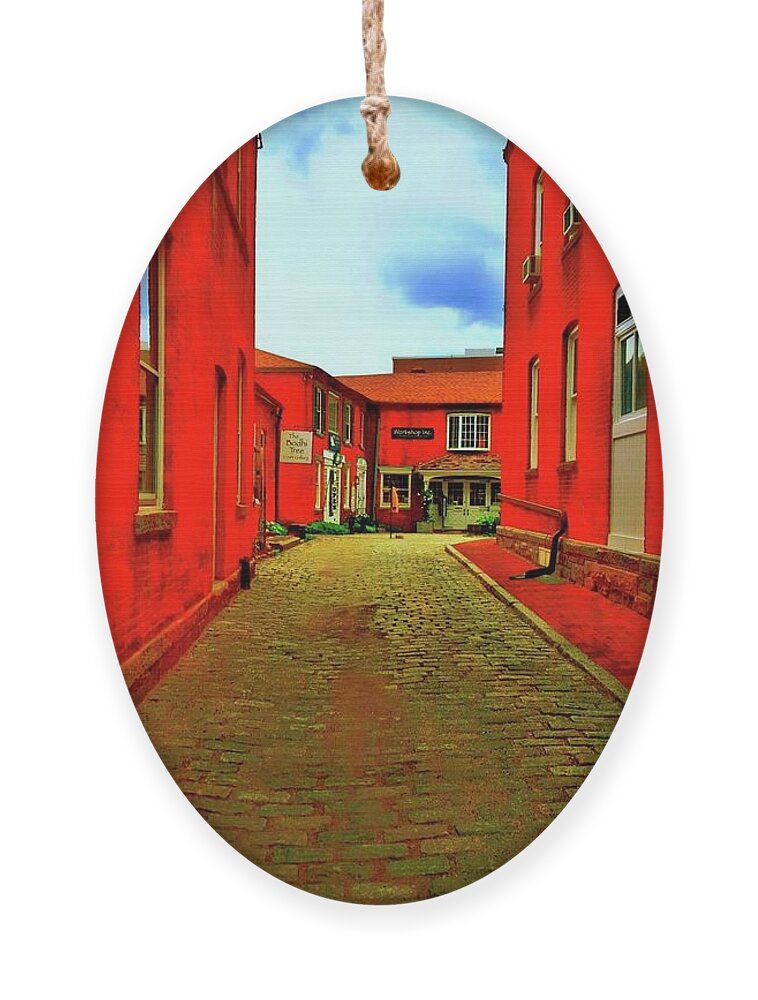 Brick Ornament featuring the photograph The Walk by Dani McEvoy