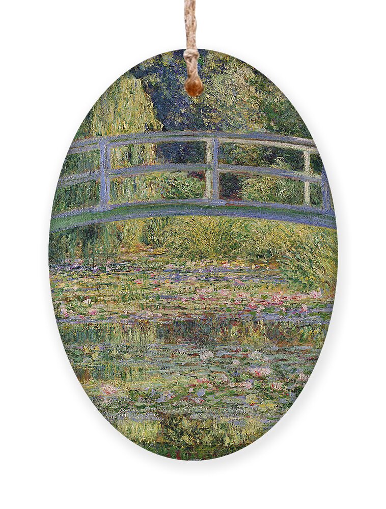 The Ornament featuring the painting The Waterlily Pond with the Japanese Bridge by Claude Monet