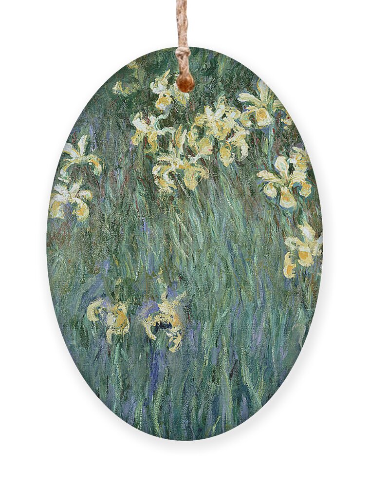 The Ornament featuring the painting The Yellow Irises by Claude Monet