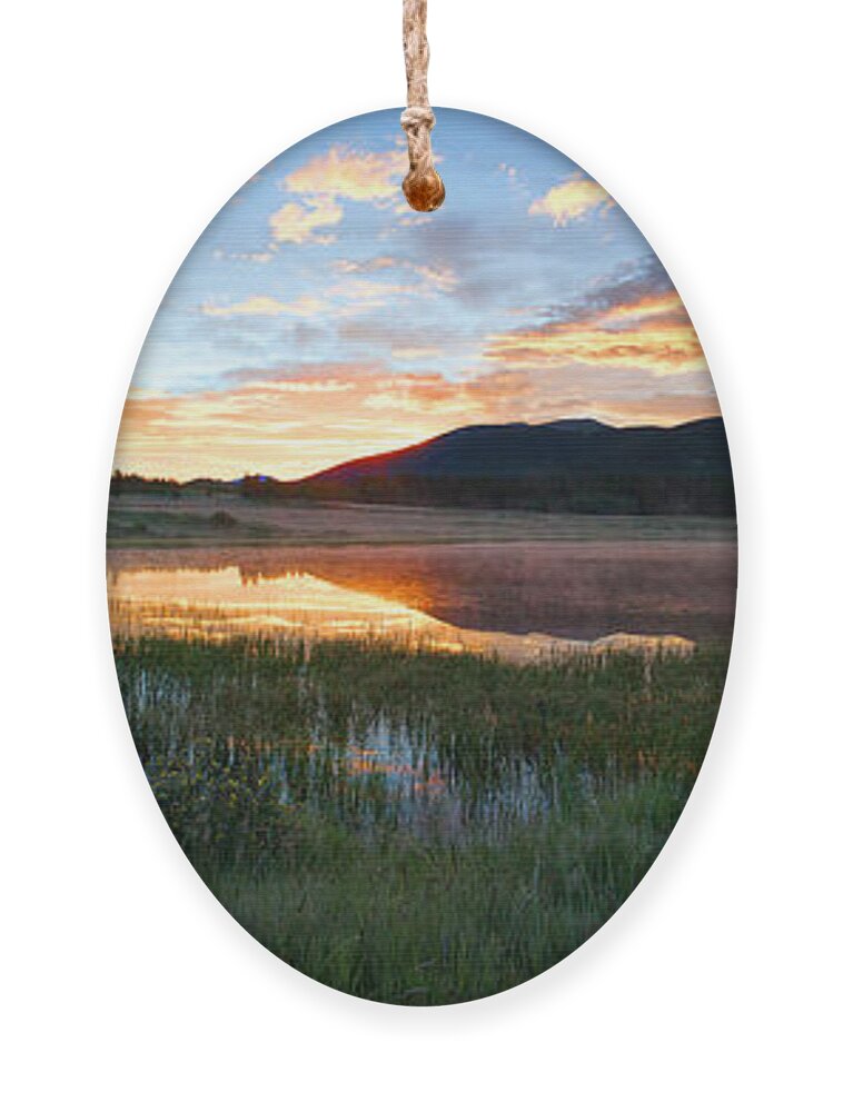Mountain Sunrise Ornament featuring the photograph There's a Song in the Air by Jim Garrison