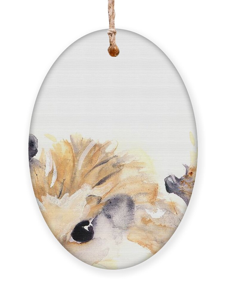 Hedgehog Watercolor Ornament featuring the painting Three Hedgehogs by Dawn Derman
