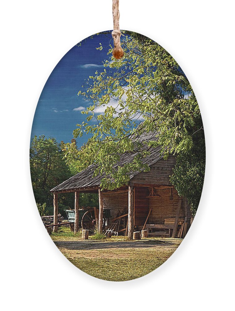 Barn Ornament featuring the photograph Tobacco Barn by Christopher Holmes