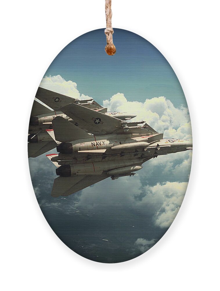 F14 Ornament featuring the digital art Tomcat Prowlers by Airpower Art