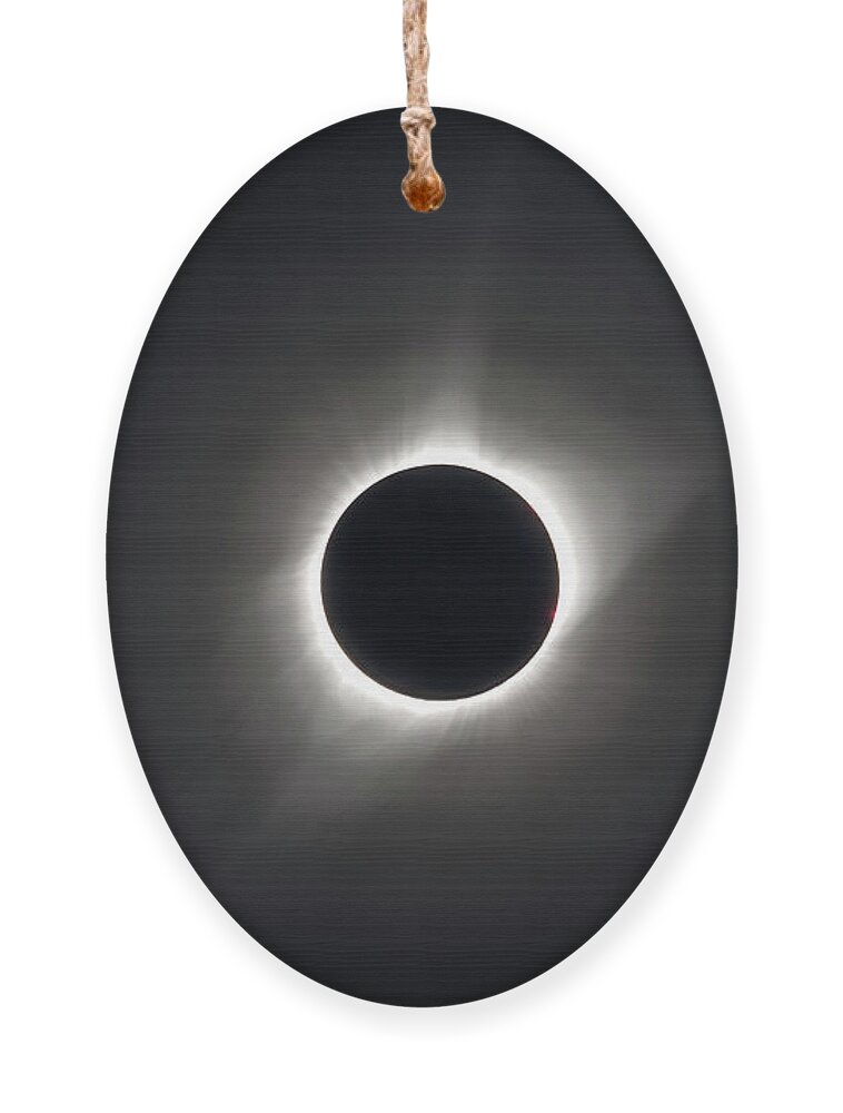 Eclipse Ornament featuring the photograph Total Solar Eclipse Showcases the Sun's Corona by Tony Hake