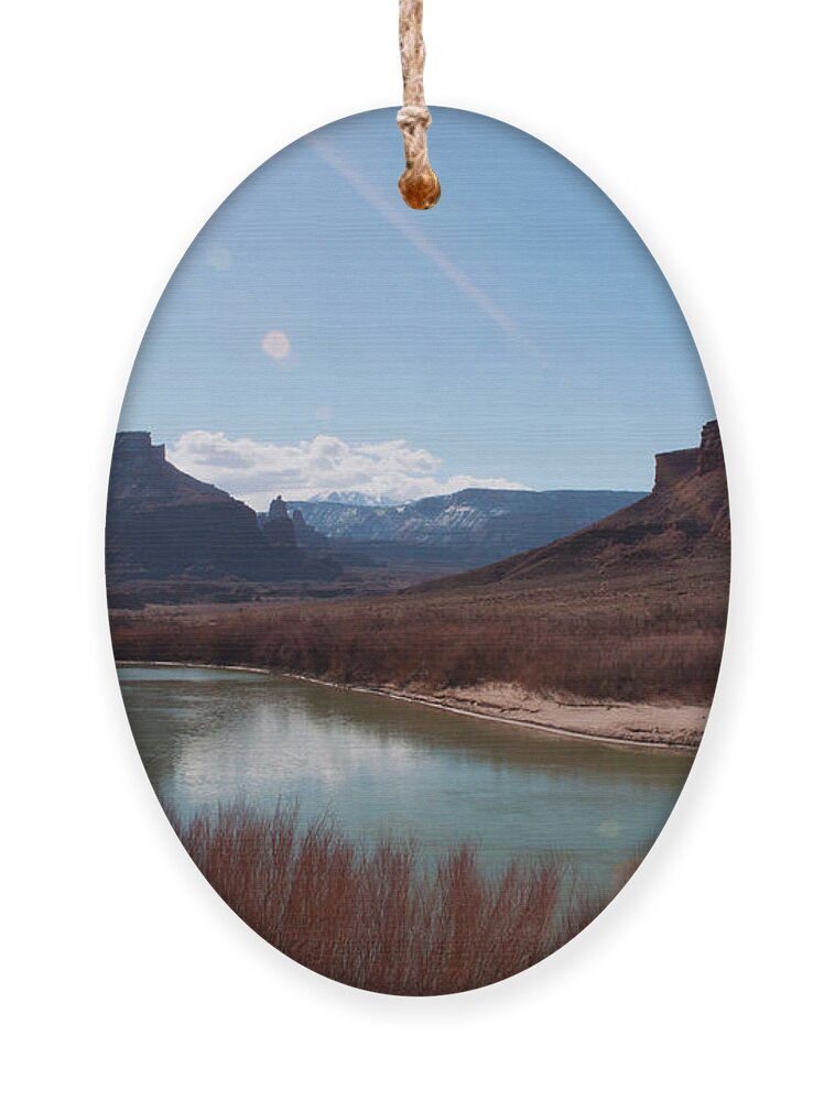 Moab Ornament featuring the photograph Towards Fisher Towers by Julia McHugh
