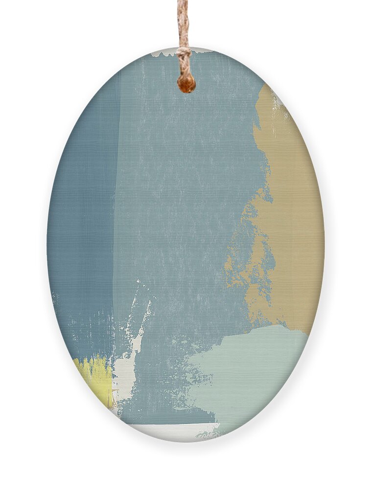 Abstract Ornament featuring the mixed media Tranquil Abstract 1- Art by Linda Woods by Linda Woods