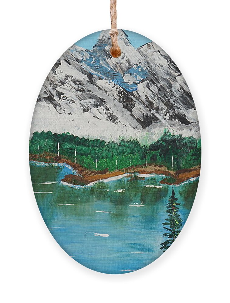 Landscape Ornament featuring the painting Tranquil Countryside by Jimmy Clark