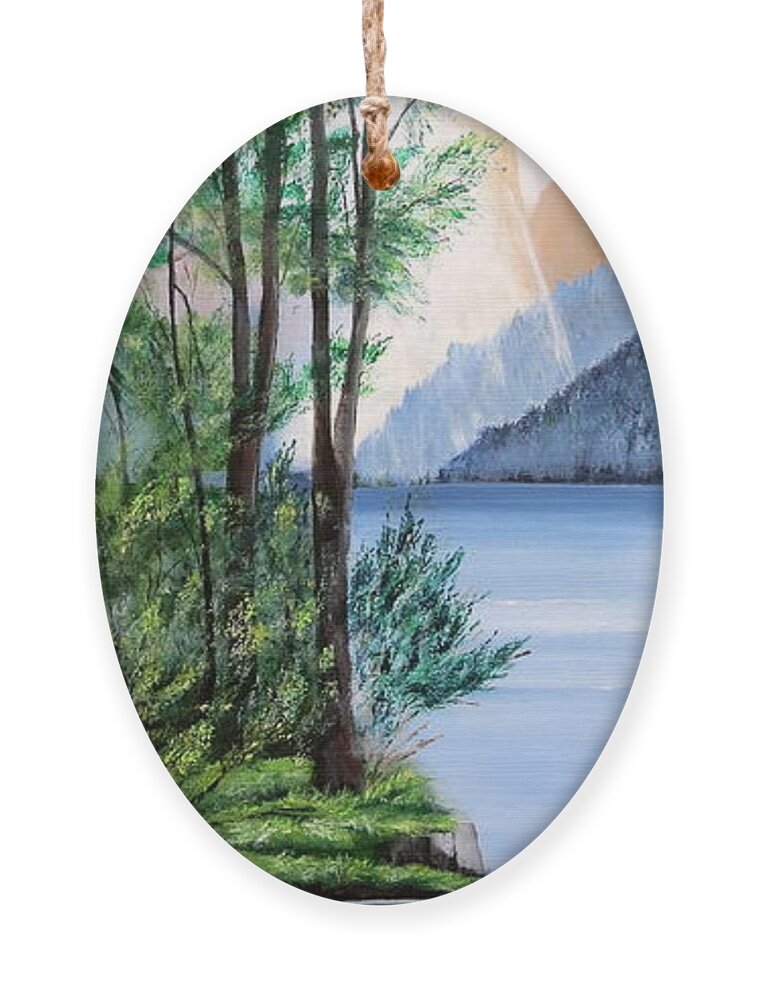 Peace Ornament featuring the painting Tranquility 2 by Marilyn McNish