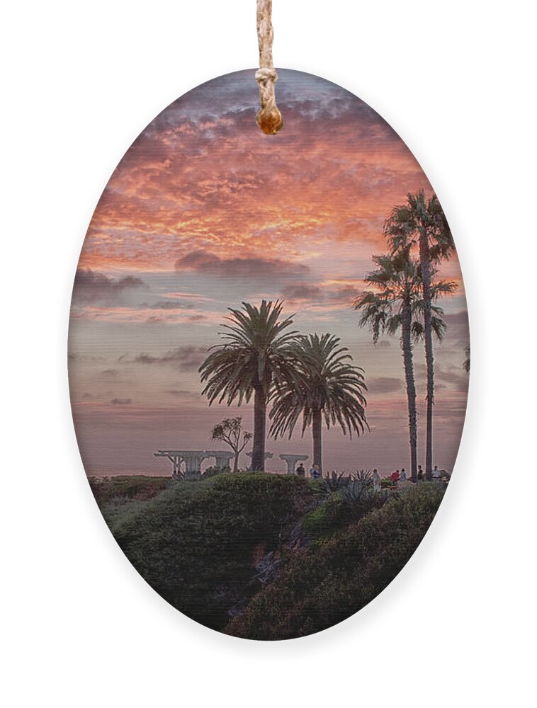 Treasure Island Ornament featuring the photograph Treasure Island Sunset by Tom Kelly