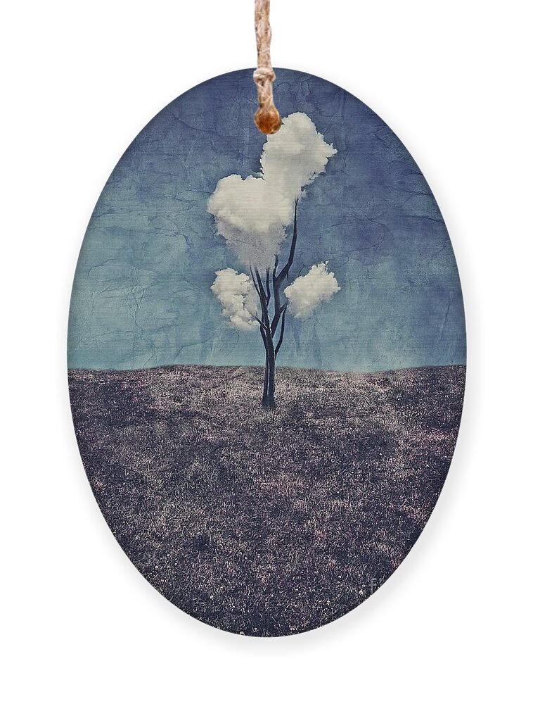 Tree Ornament featuring the digital art Tree Clouds 01d2 by Aimelle Ml