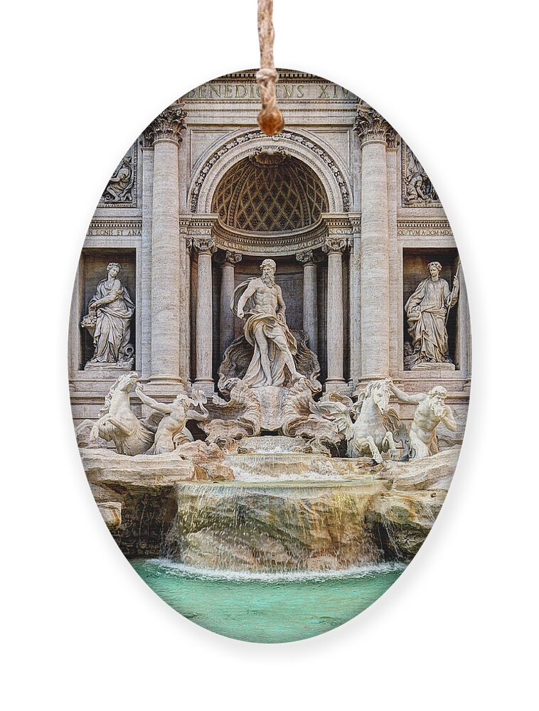 Fontana Di Trevi Ornament featuring the photograph Trevi FOuntain by Weston Westmoreland