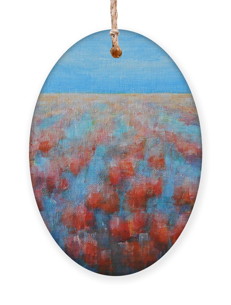 Abstract Ornament featuring the painting Tulips Dance Abstract 2 by Jane See