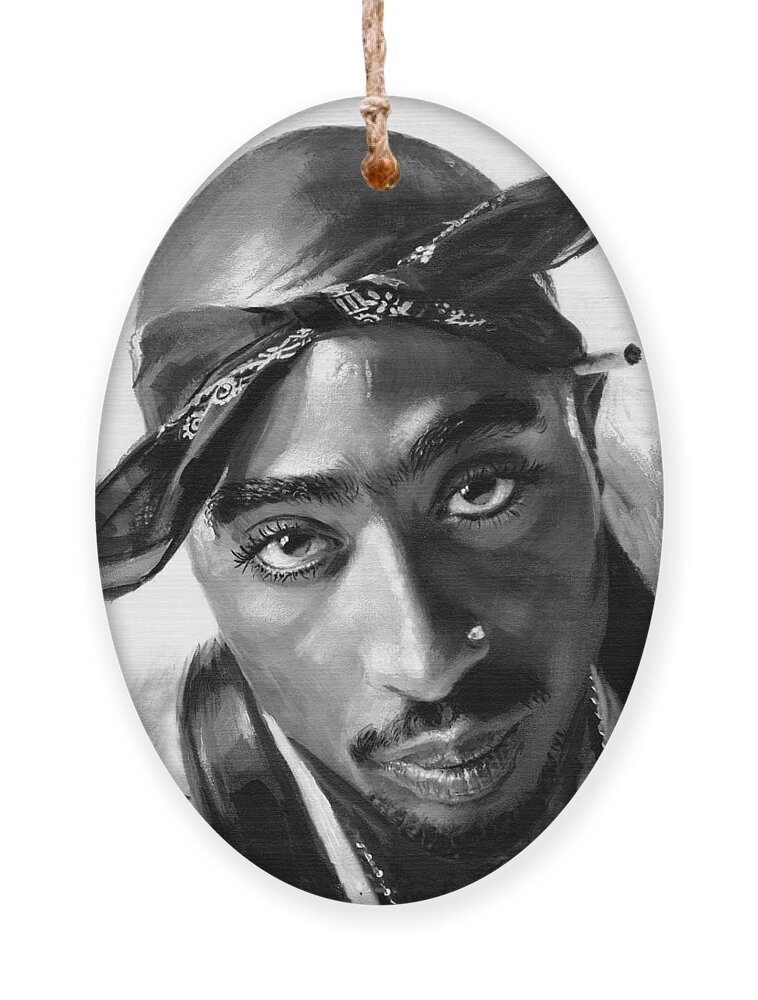 #faatoppicks Ornament featuring the painting Tupac Shakur by Ylli Haruni