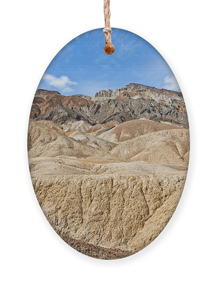 Arid Climate Ornament featuring the photograph Twenty Mule Team Canyon by Jeff Goulden