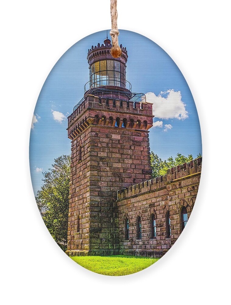 Navesink Ornament featuring the photograph Twin Lights South Tower by Nick Zelinsky Jr
