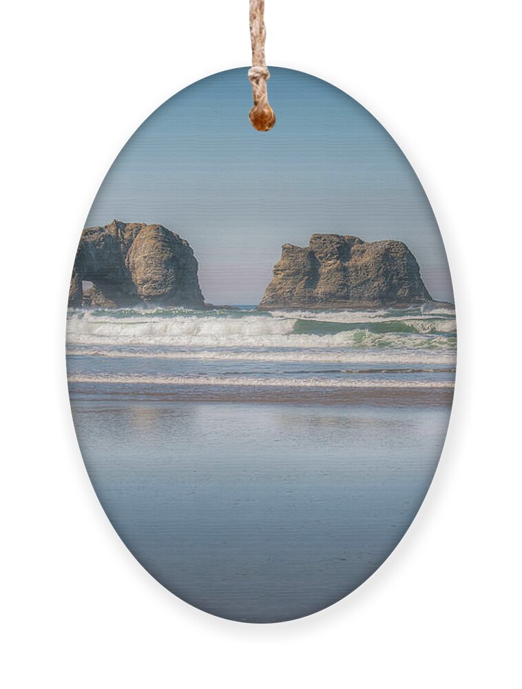 Twin Rocks Ornament featuring the photograph Twin Rocks 0663 by Kristina Rinell