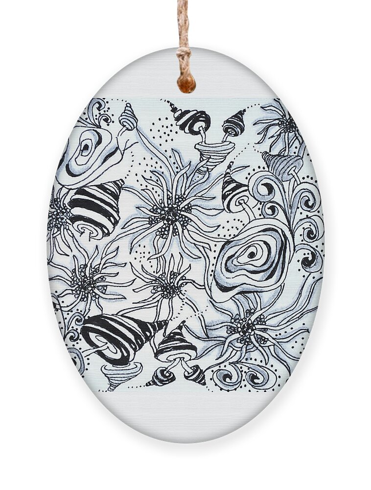 Caregiver Ornament featuring the drawing Under The Sea by Carole Brecht
