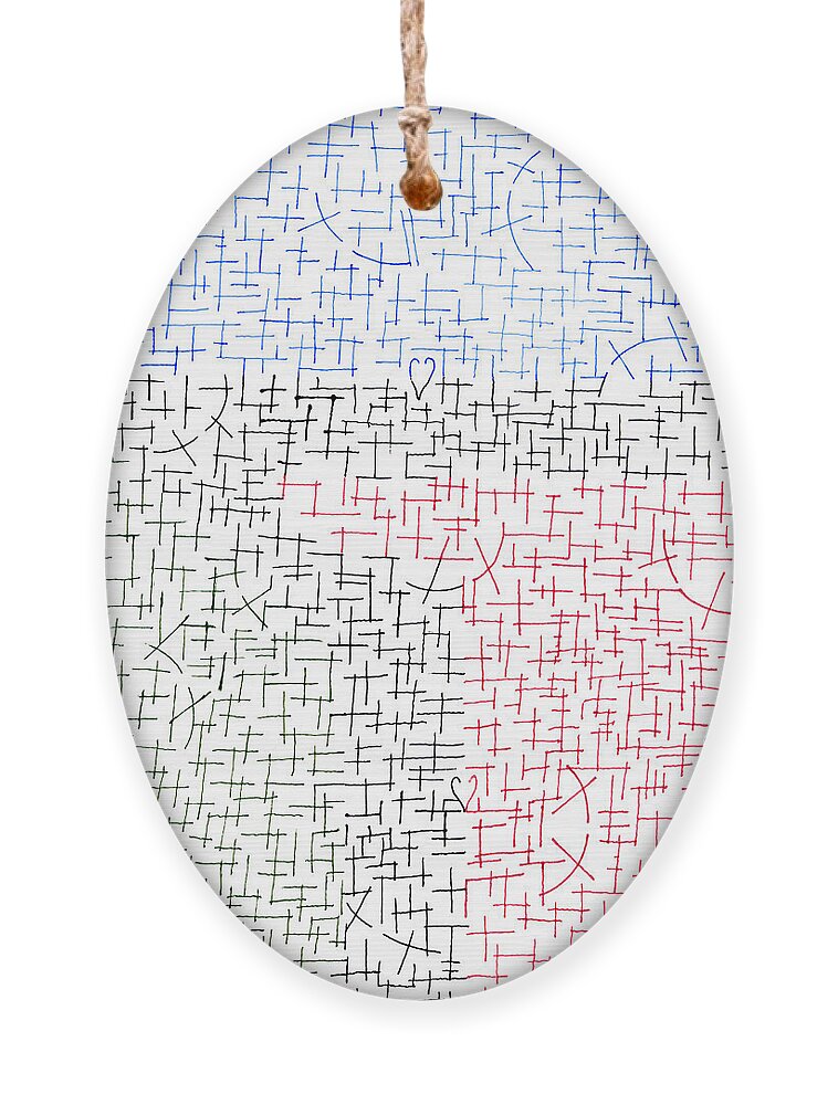Mazes Ornament featuring the drawing Unfathomable by Steven Natanson