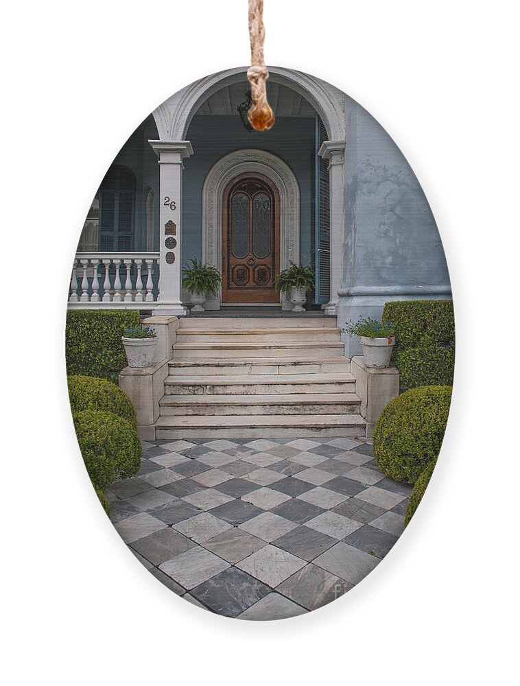 Entrance Ornament featuring the photograph Up the Stairs by Dale Powell
