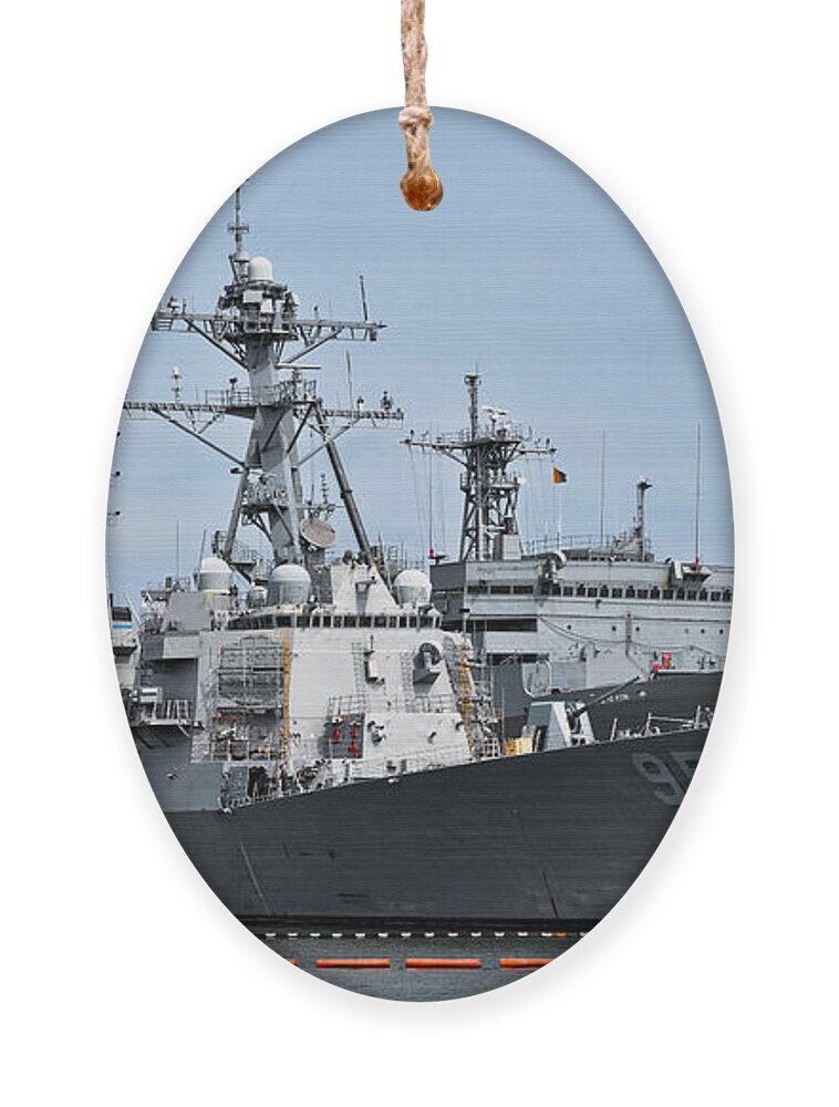 Ship Ornament featuring the photograph USS James E. Williams DDG-95 by Christopher Holmes