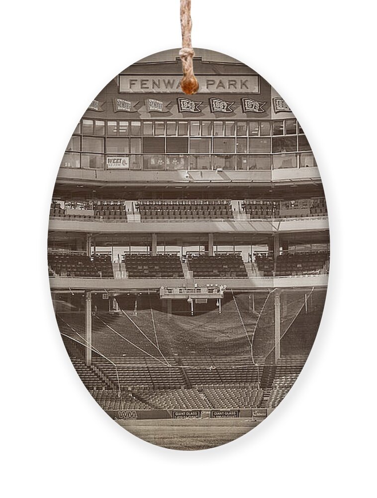 Boston Ornament featuring the photograph Vintage Fenway Park by Susan Candelario