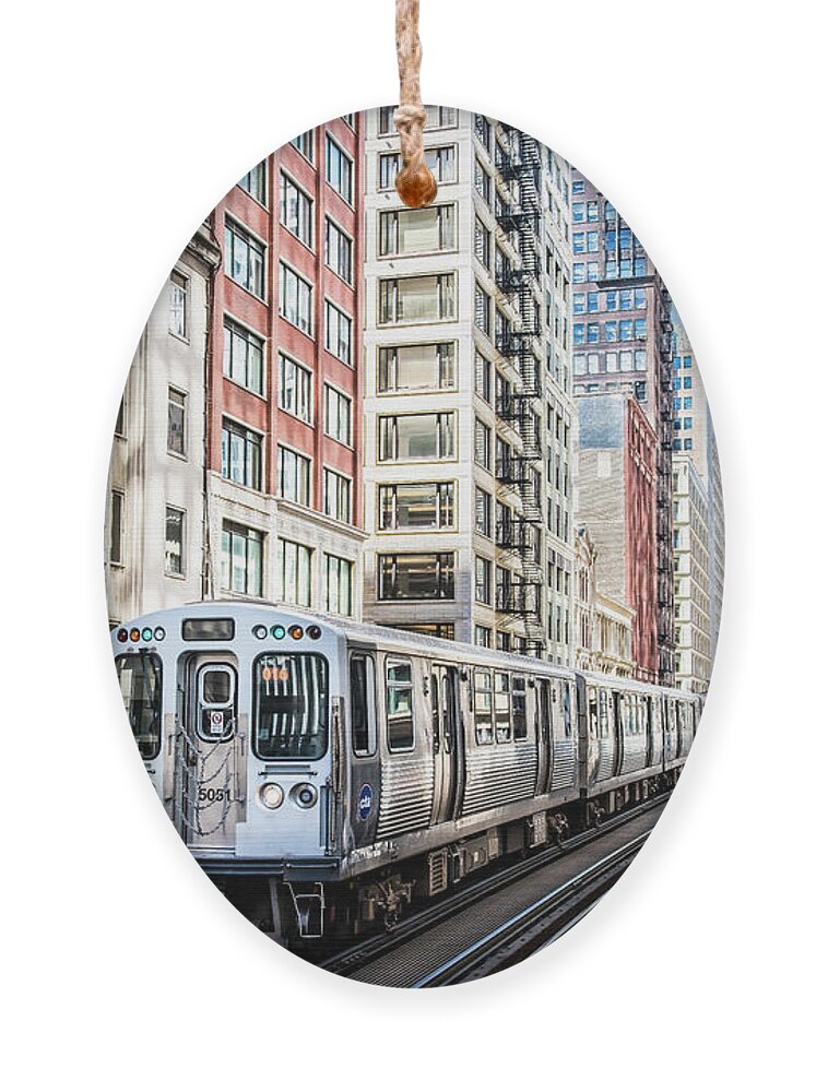 Architecture Ornament featuring the photograph The Wabash L Train by David Levin