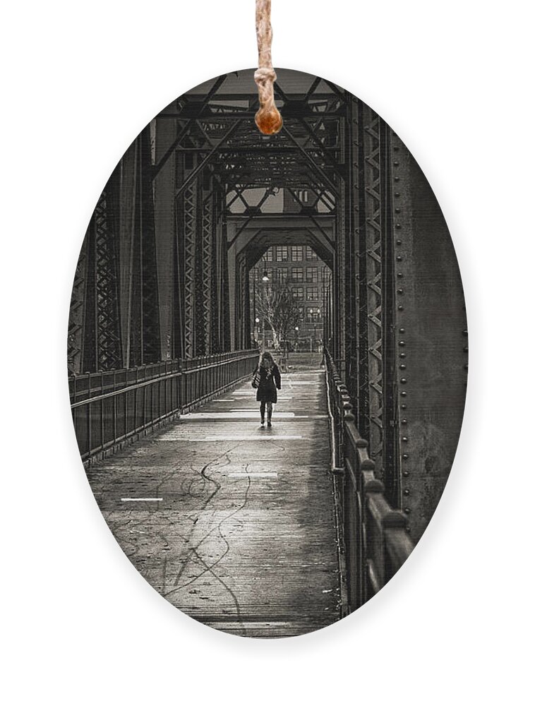 Woman Ornament featuring the photograph Walking In The Rain by Bob Orsillo
