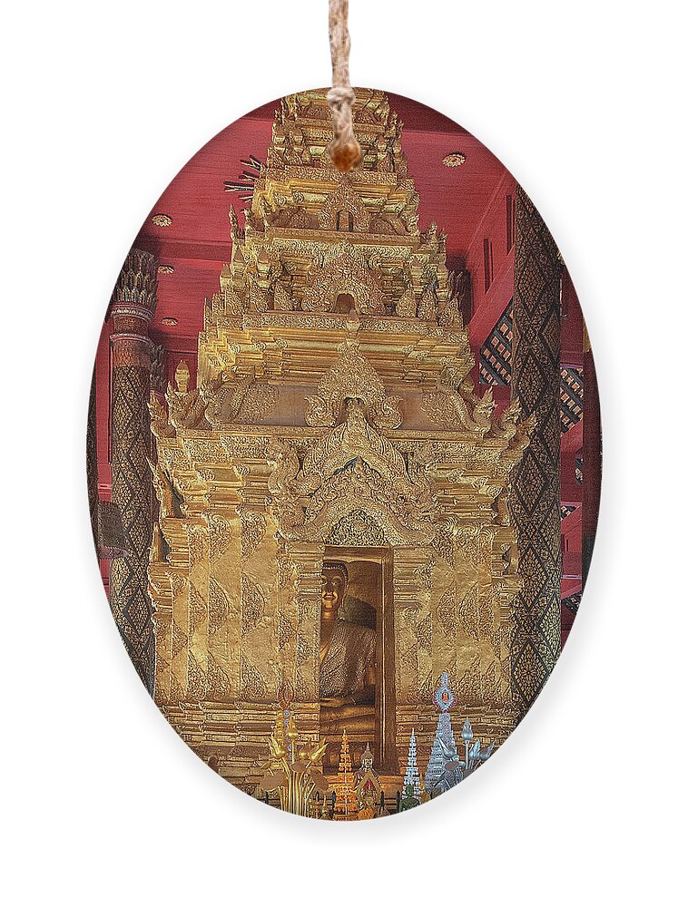 Scenic Ornament featuring the photograph Wat Phra That Lampang Luang Phra Wihan Luang Phra Chao Lang Thong DTHLA0041 by Gerry Gantt