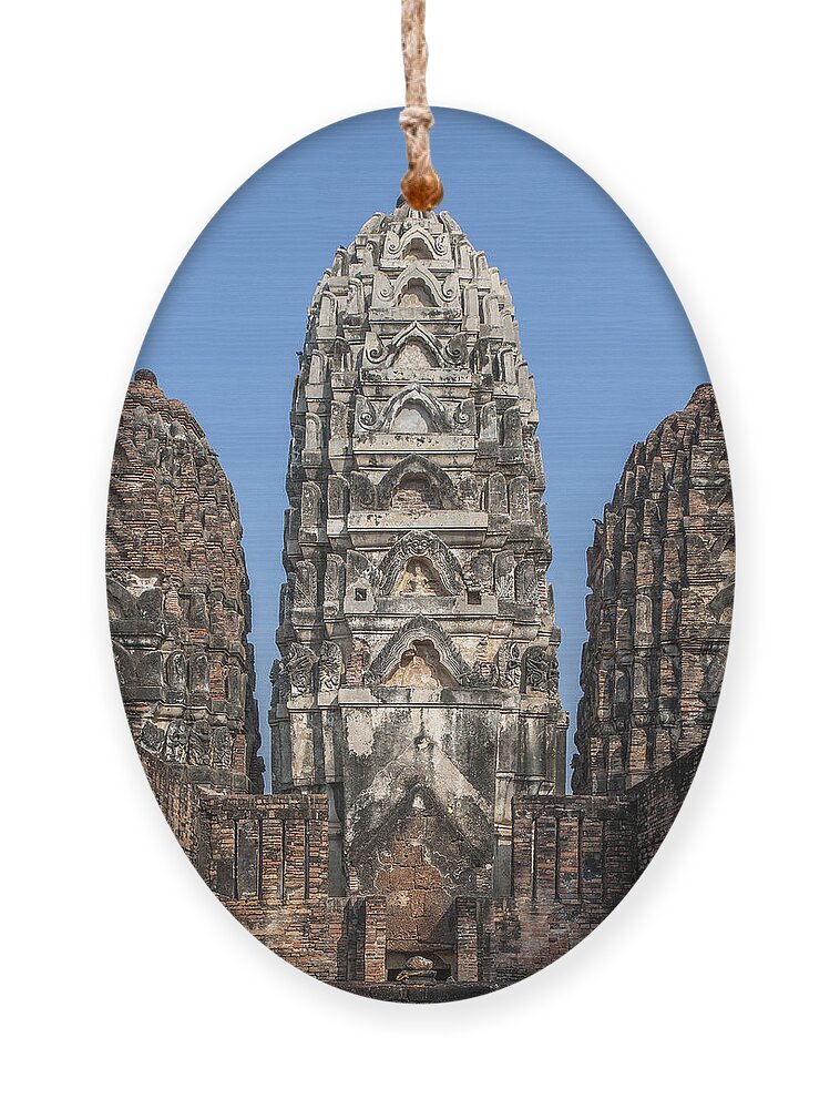 Temple Ornament featuring the photograph Wat Si Sawai Center Prang DTHST0063 by Gerry Gantt