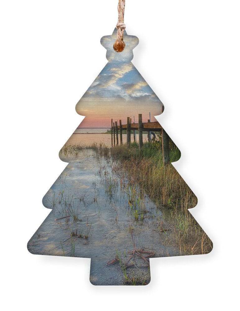 Clouds Ornament featuring the photograph Watching the Sun Rise by Debra and Dave Vanderlaan
