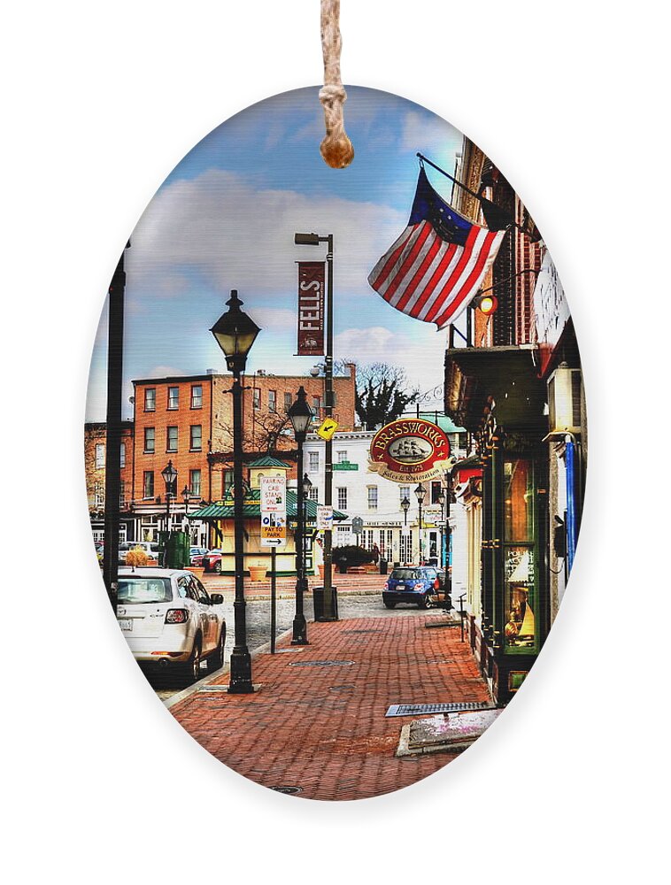 Fells Point Ornament featuring the photograph Welcome to Fells Point by Debbi Granruth