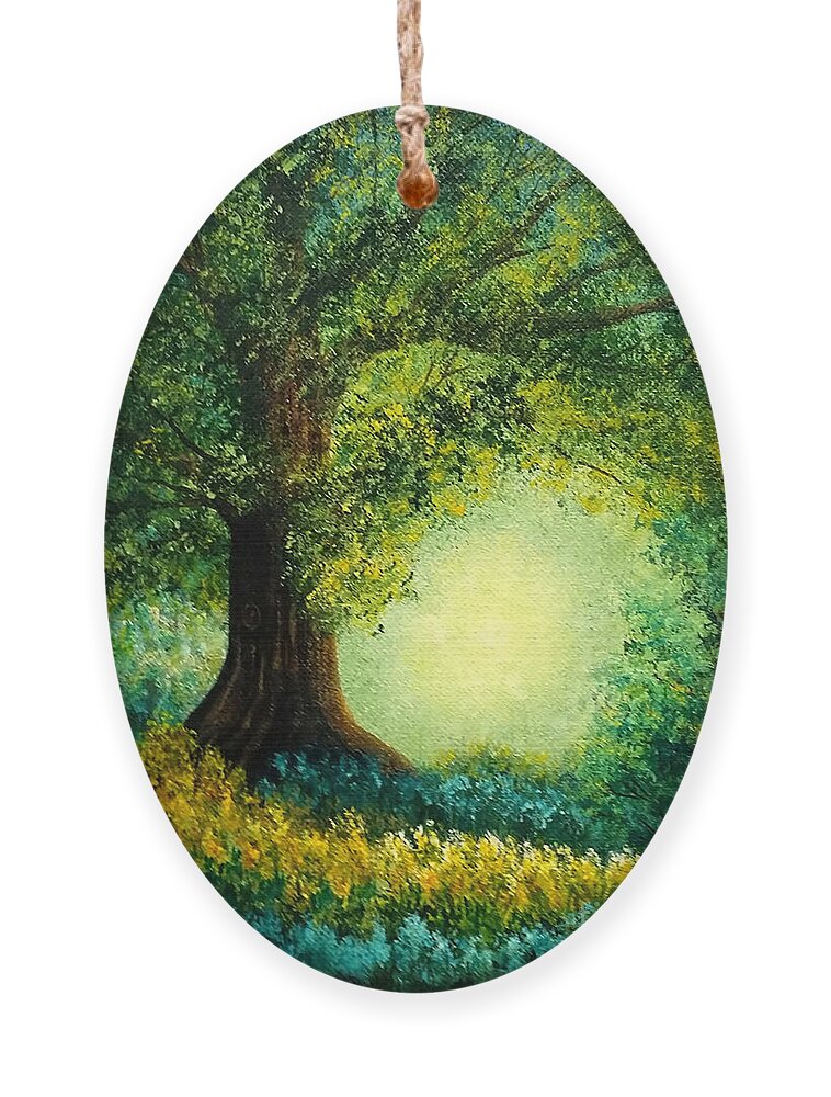 Welcoming Ornament featuring the painting Welcoming the Light by Sarah Irland