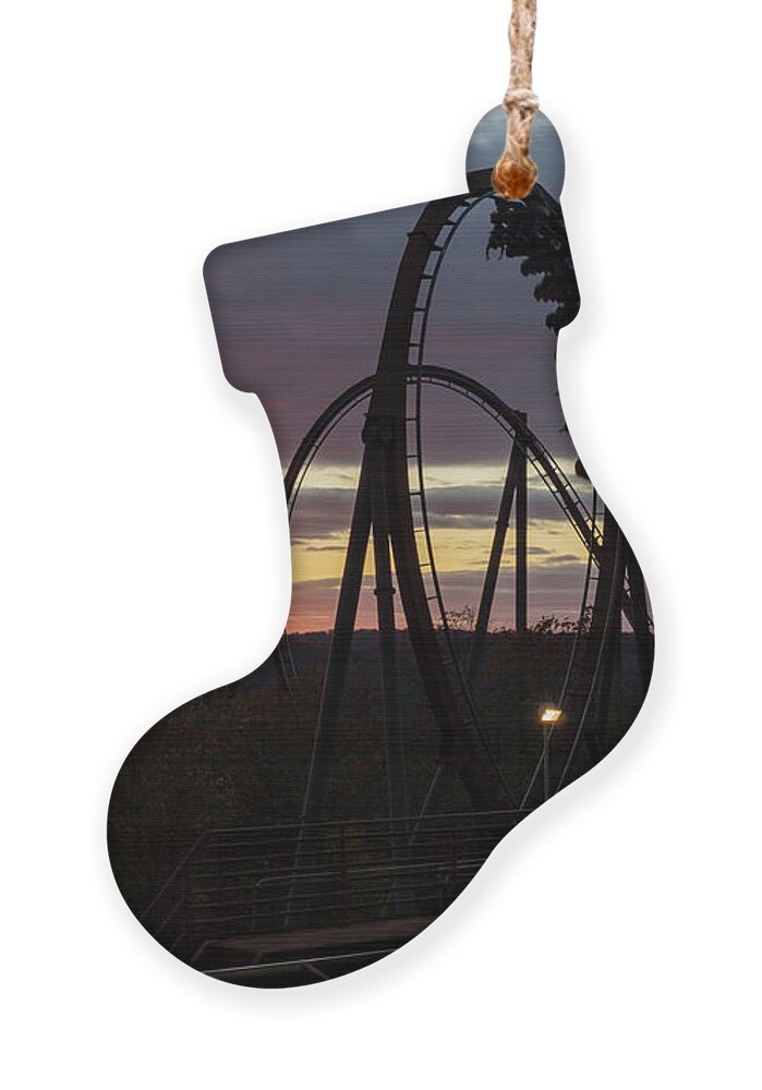 Roller Coaster Ornament featuring the photograph Wildfire Sunset by Jennifer White