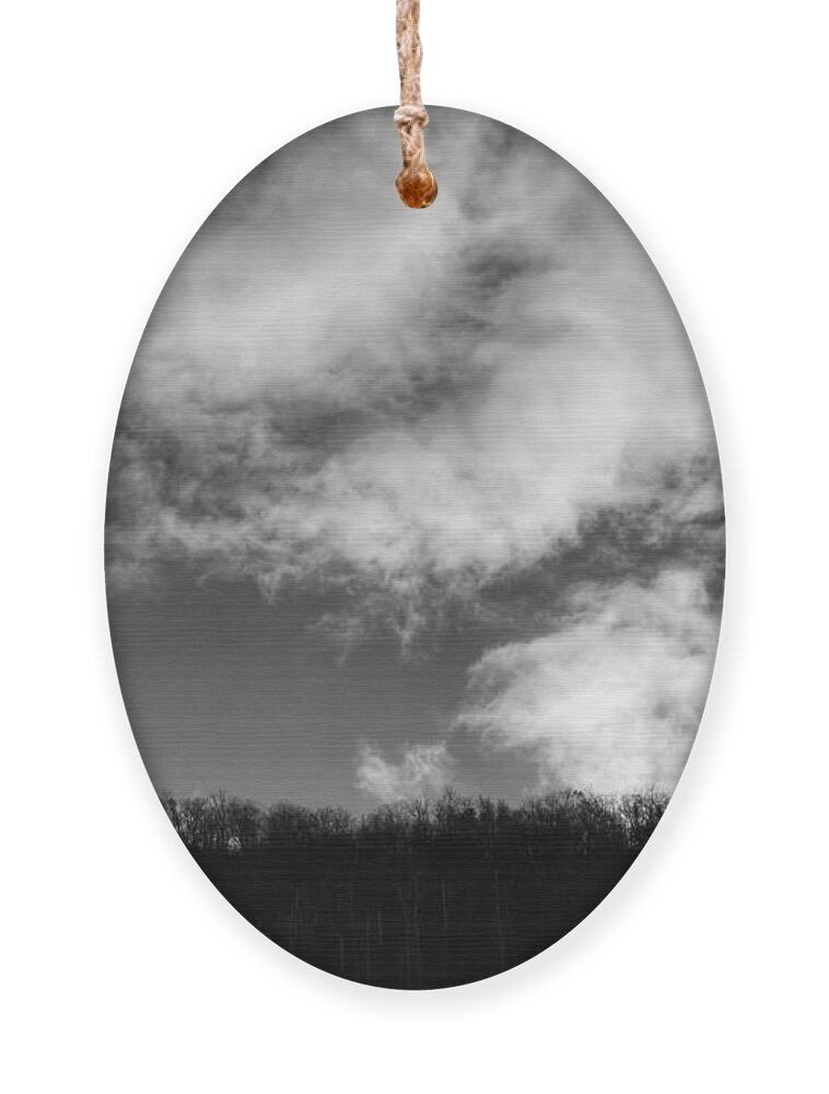 Winter Ornament featuring the photograph Winter Clouds Over the Delaware River by Christopher Lotito