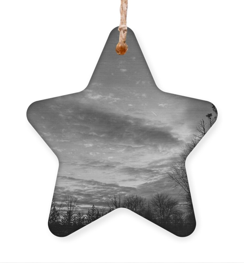 Lake Ornament featuring the photograph Winter Sunset on Woodland Lake by Christopher Lotito
