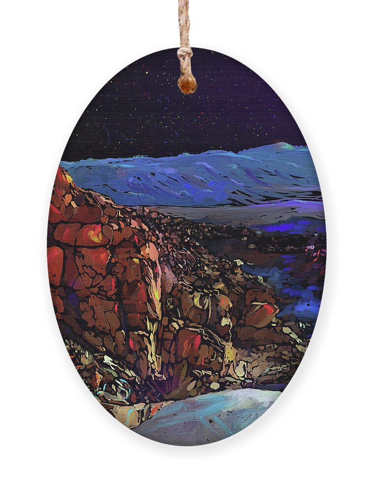 Dc Langer Ornament featuring the painting With A Billion Stars All Around by DC Langer
