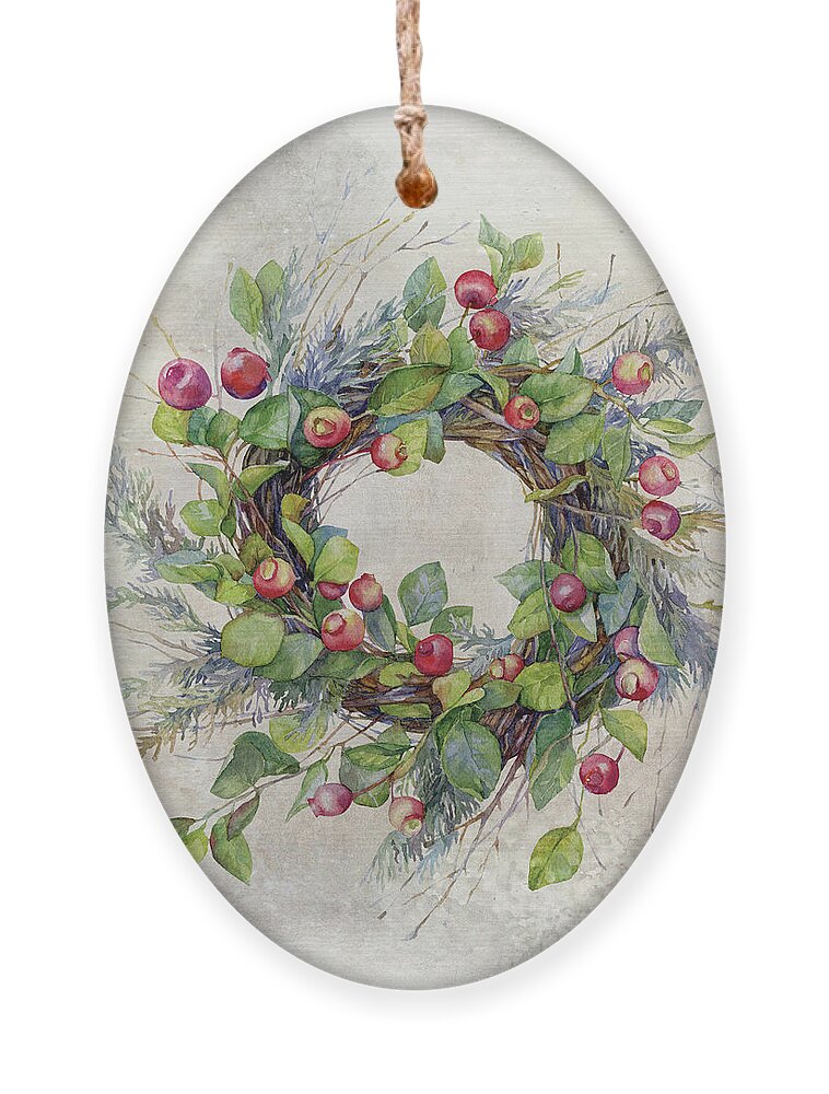 Berries Ornament featuring the digital art Woodland Berry Wreath by Colleen Taylor