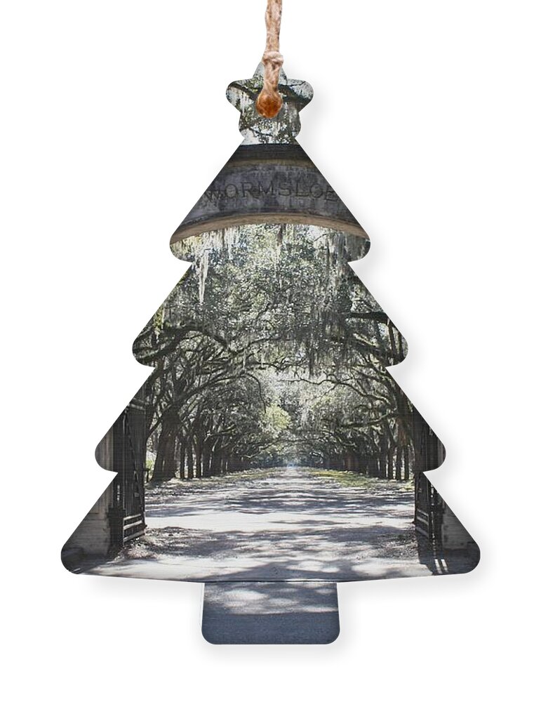 Gate Ornament featuring the photograph Wormsloe Plantation Gate by Carol Groenen