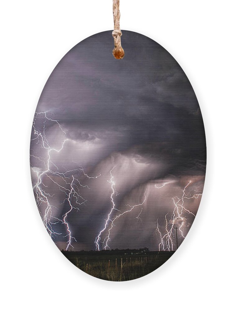 Lightning Ornament featuring the photograph Zeus's Revenge by Marcus Hustedde