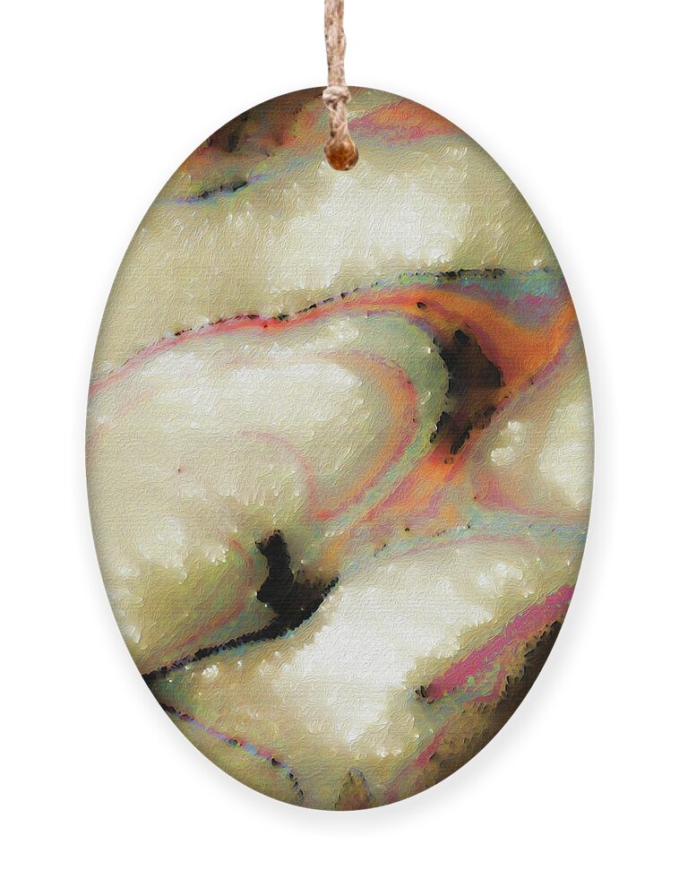 Red Ornament featuring the painting 1 Corinthians 13 2. Nothing Matters Without Love by Mark Lawrence