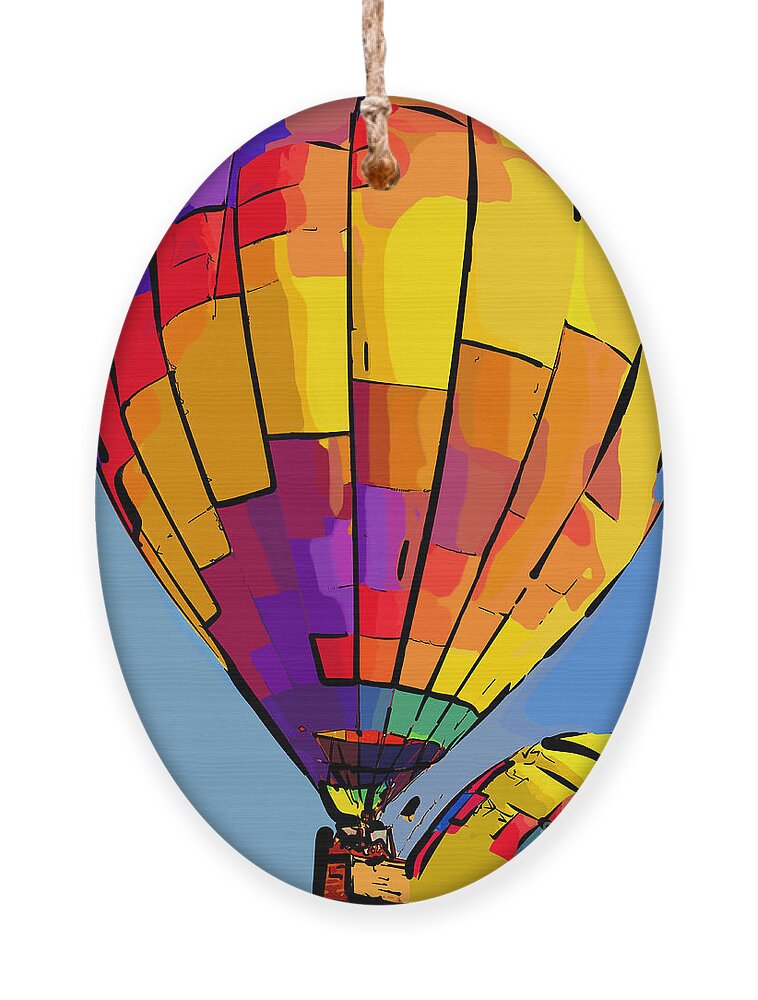 Hot-air Ornament featuring the digital art First Up by Kirt Tisdale