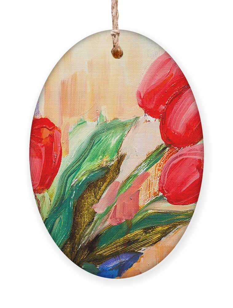 Distress Ornament featuring the digital art Hand Drawn Oil Painting Abstract Art by Sweet Art