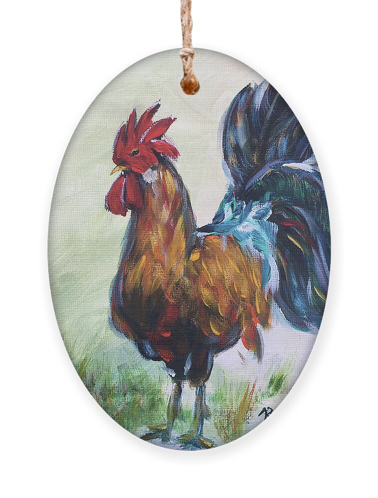 Rooster Ornament featuring the painting Im Sexy and I Know it #1 by Roxy Rich