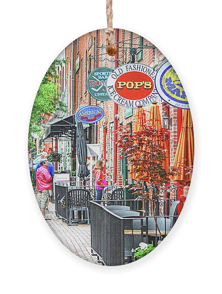 Fish Market Ornament featuring the photograph Old Town Alexandria - King Street by Dave Lynch