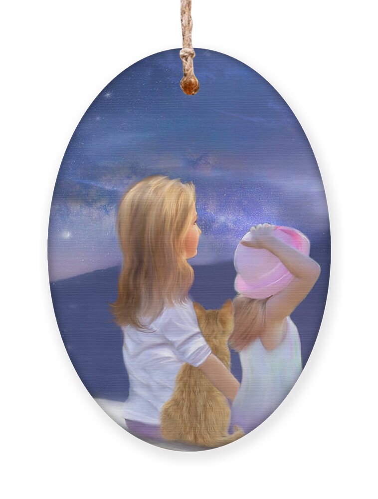 Cats Ornament featuring the painting The Cat the Fiddle and Me by Colleen Taylor