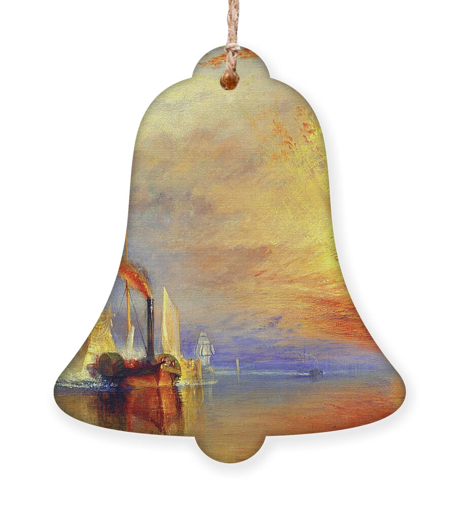 William Turner Ornament featuring the painting The Fighting Temeraire by William Turner