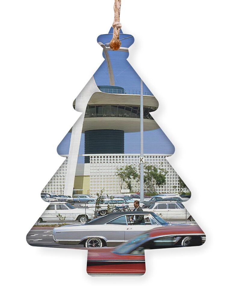 Vintage Ornament featuring the photograph 1964 New York World's Fair And Vehicles by Retrographs