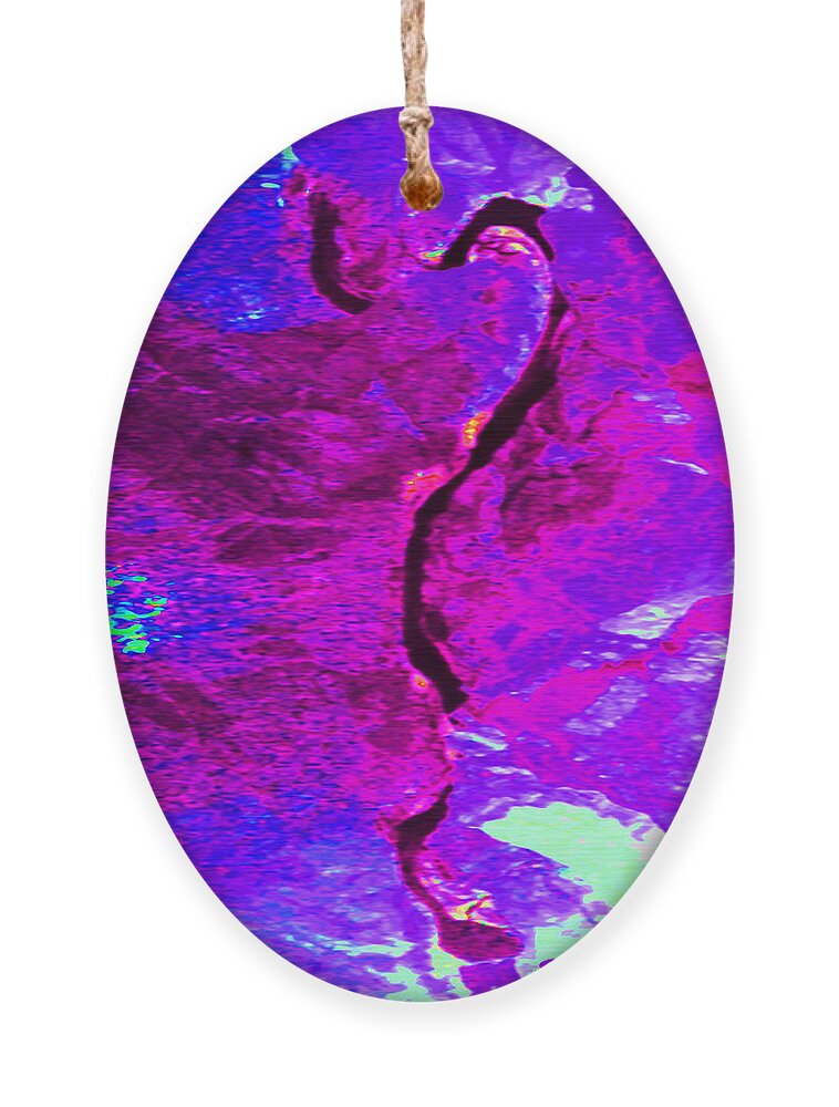 Canyon Ornament featuring the digital art Purple Canyon by Gabby Tary